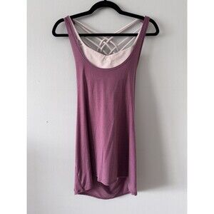 Lululemon Women's Tied In Energy 2 In 1 Tank‎ Plumful/Pink Bliss Size 4